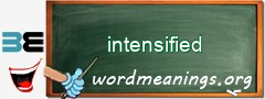 WordMeaning blackboard for intensified